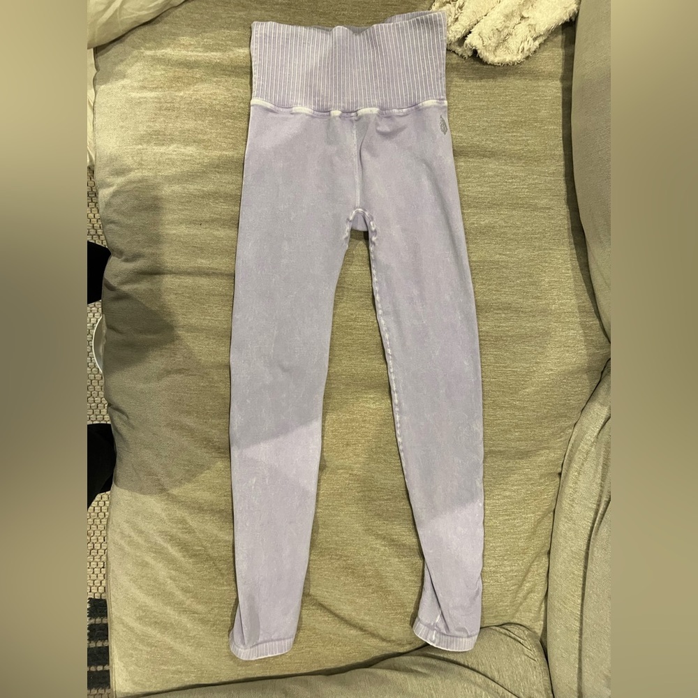 Free people purple high rise 7/8 good karma leggings